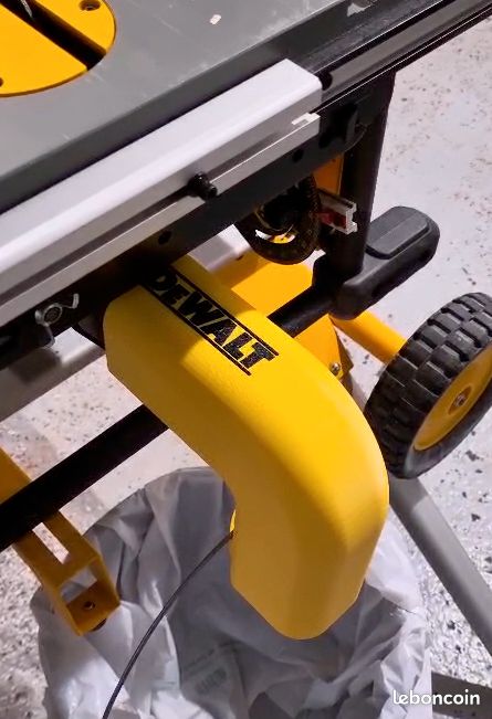 Adaptateur d'évacuation de poussière pour scie DeWalt DWE7485