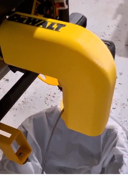 Adaptateur d'évacuation de poussière pour scie DeWalt DWE7485