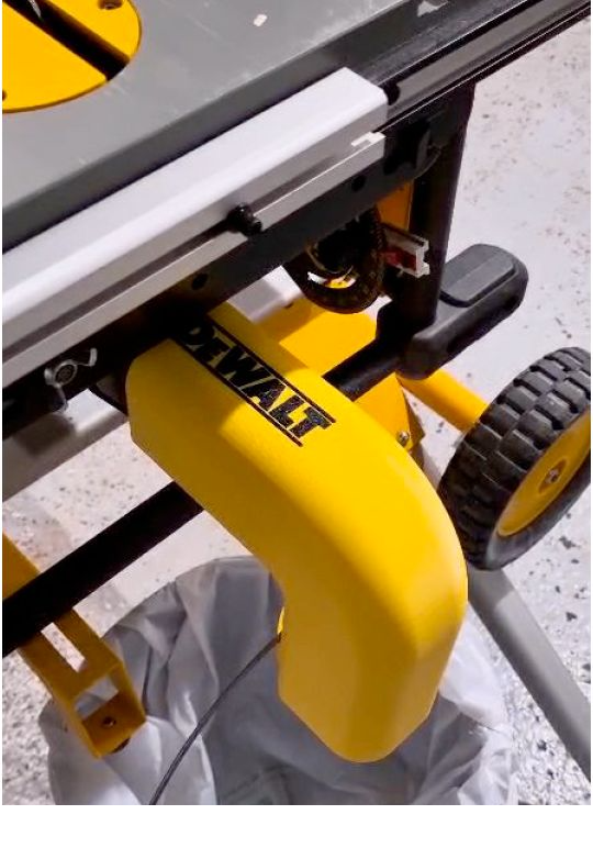 Adaptateur d'évacuation de poussière pour scie DeWalt DWE7485