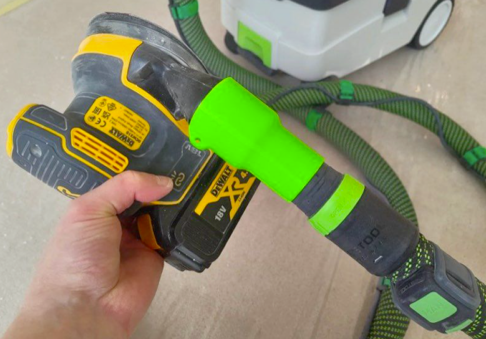Adaptateur de ponceuse DeWalt DCW210 sur aspirateur Festool