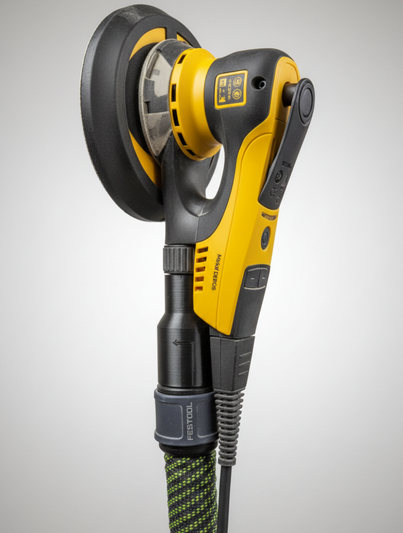 Adaptateur de ponceuse Mirka Deros sur aspirateur Festool Cleantec