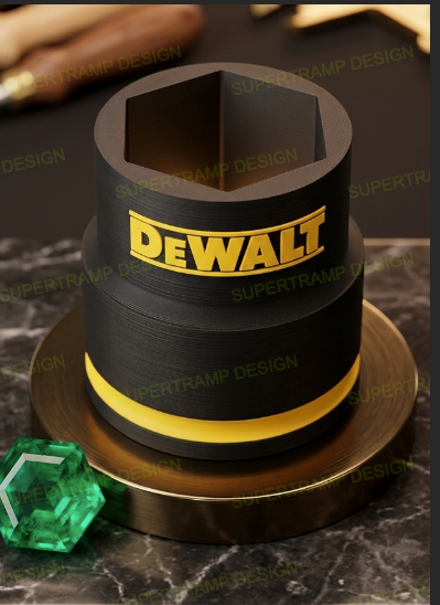 Pot de rangement "Douille Géante" – Style DeWalt – Création Unique