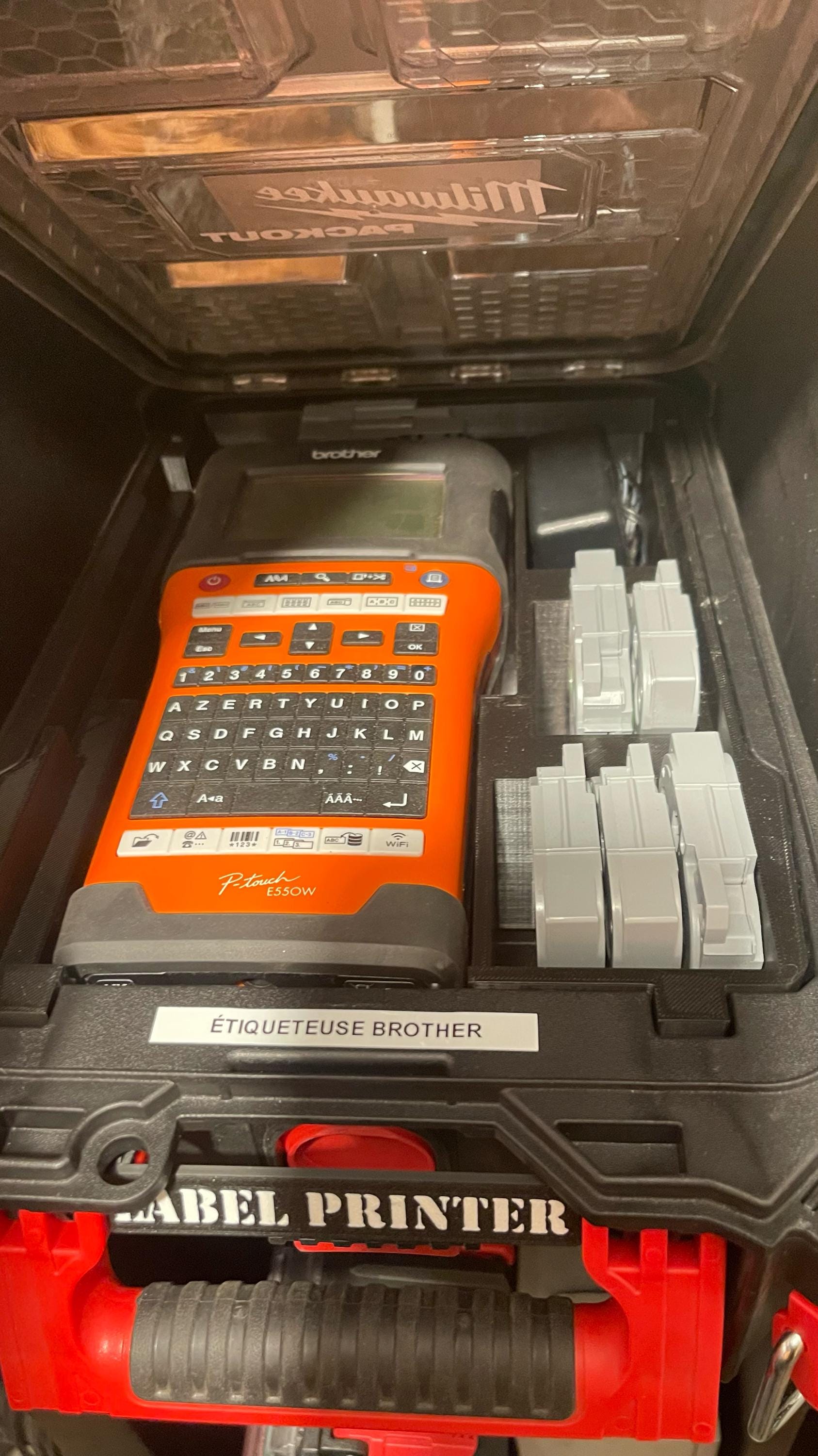 Insert compatible Packout Milwaukee pour Étiqueteuse Brother E550W